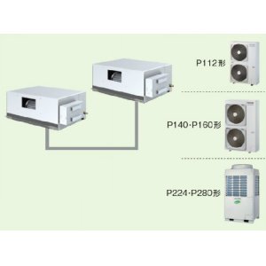 画像: 大阪・兵庫・京都・滋賀・奈良・和歌山・業務用エアコン　東芝　天井理込形　ダクトタイプ　同時ツイン　ワイヤードリモコン　省工ネneo　ADEB14055M　P140（5馬力）　スマートエコR　三相200V